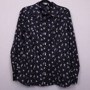 Tin Haul black & white cactus print western snap button down shirt NWT-L